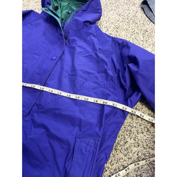 Vintage 90s East West Sports Anorak Windbreaker Purple Teal Mens M - Picture 12 of 12